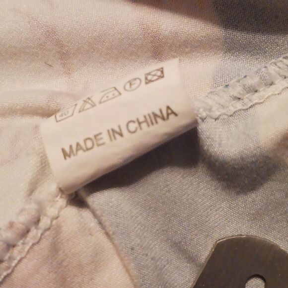 Vintage Dress Blouse Choker Stretch Tunic Long Sleeve Cabbage Rose Print Size 3X - Picture 9 of 10